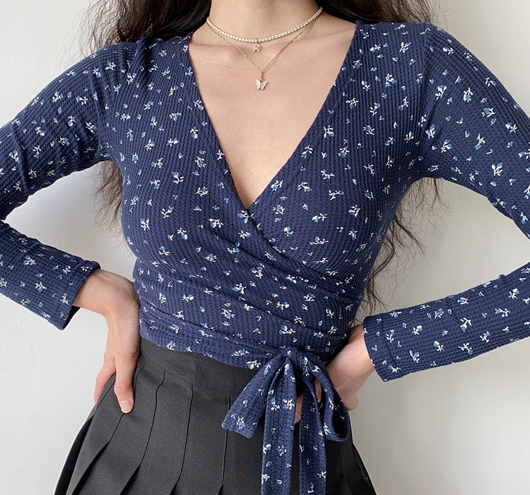 Posey Floral Wrap Top