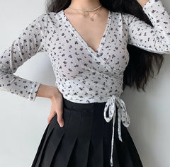 Posey Floral Wrap Top