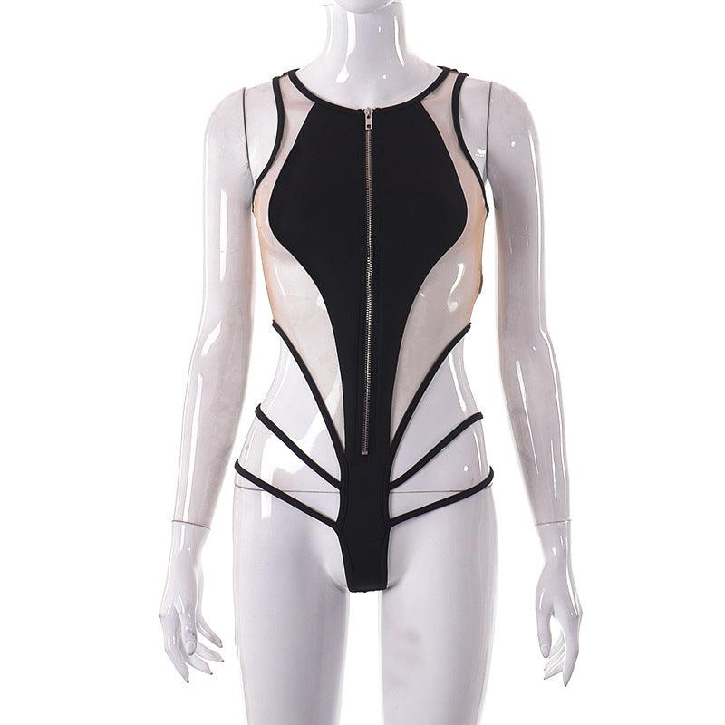 American mesh tight hip bodysuit