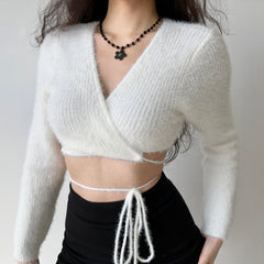 Serenity Crop Wrap Top