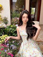 Pastel Lover Halter Dress ~ HANDMADE