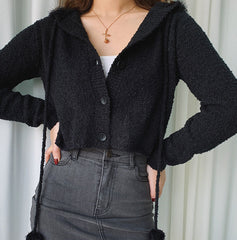 Pom Furry Cardigan