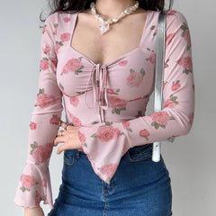 Mid Sommer Rose Top ~ HANDMADE