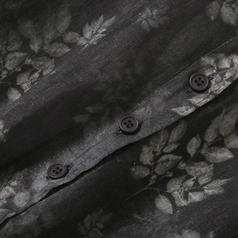 Black Printed Maxi Dress