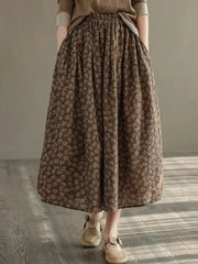 Floral Print Casual Skirt