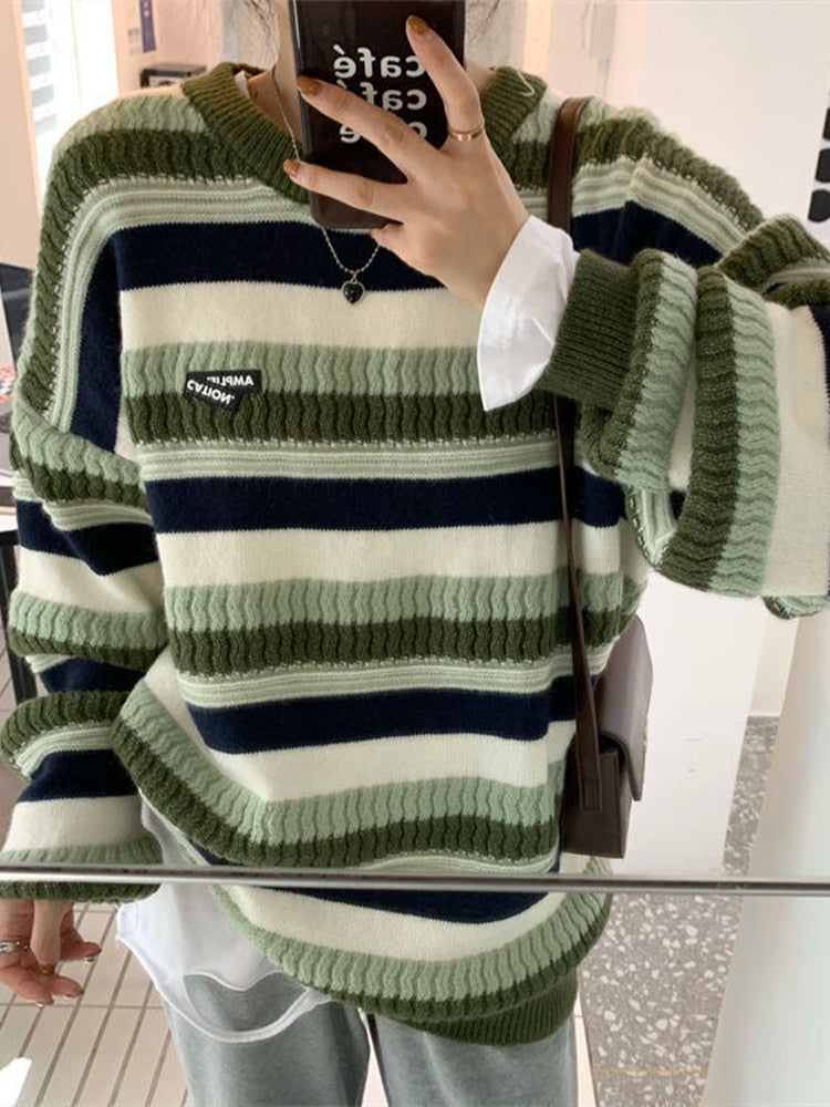 Grunge Striped Sweater