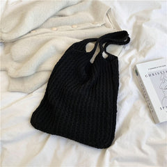 Goblincore Style Knit Shoulder Bag