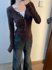 Chocolate Charm Ribbed Sweater