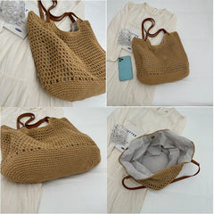 Elegant Boho Summer Woven Tote Bag