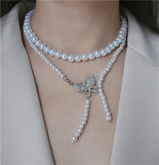 Fairy Three-layer Pearl Collar Choker