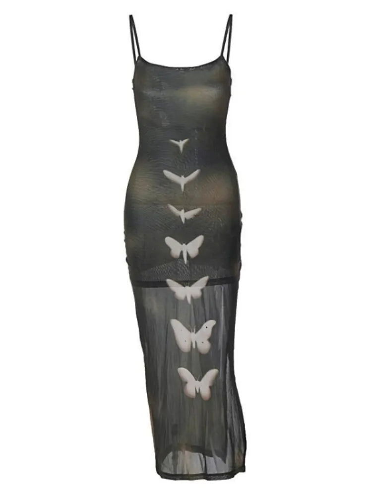 Butterfly Print Grunge Fairy Dress