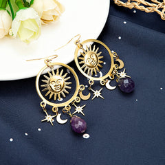 Crystal Teardrop Dangle Earrings