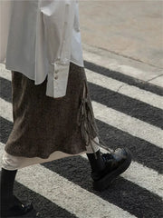 Grunge Fairycore Pleated Skirt