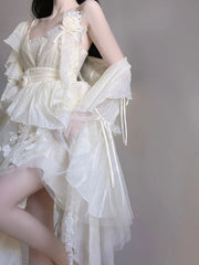 Elegant Floral Lace Vintage Dress
