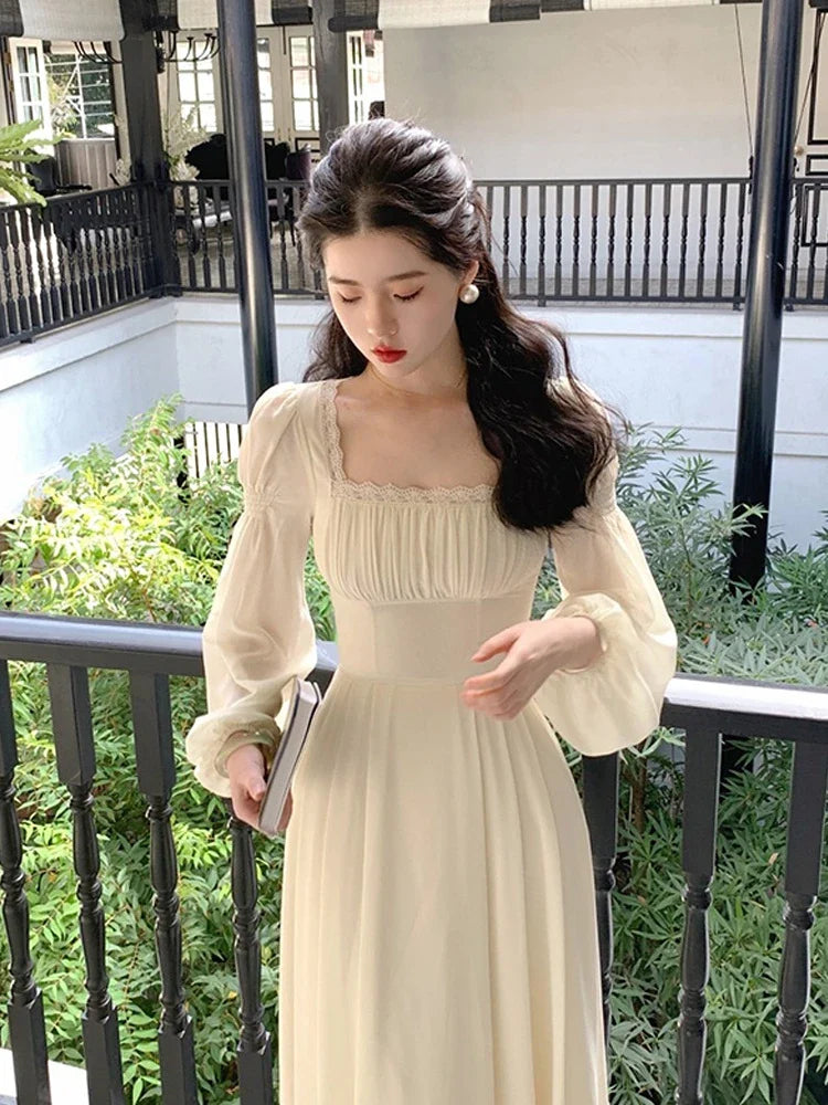 Elegant Solid Midi Dress