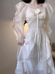 Elegant White  Fairy Dresse