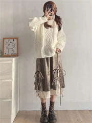 Grunge Fairycore Pleated Skirt
