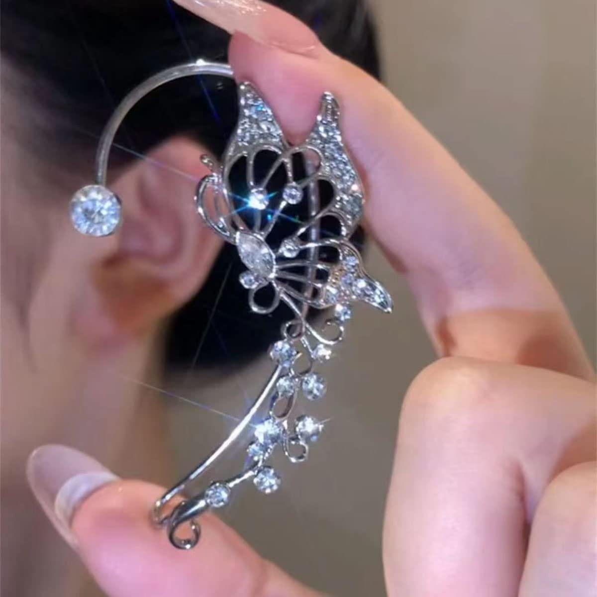 Fairycore Butterfly Ear Cuff Elf Earring