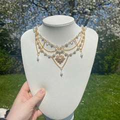Fairycore Heart Pearls Necklace