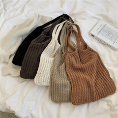 Goblincore Style Knit Shoulder Bag