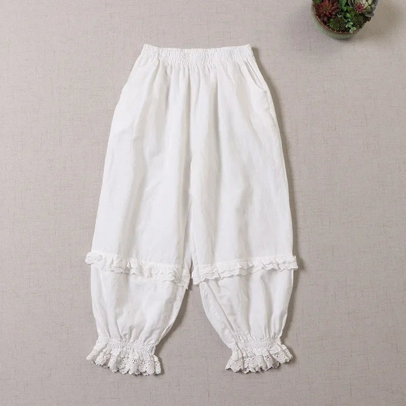 Cotton Linen Victorian Pants