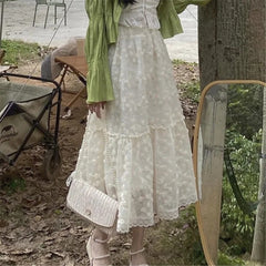 Fairycore High Waist Long Skirt