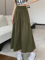 Korean Patchwork Maxi Skirt