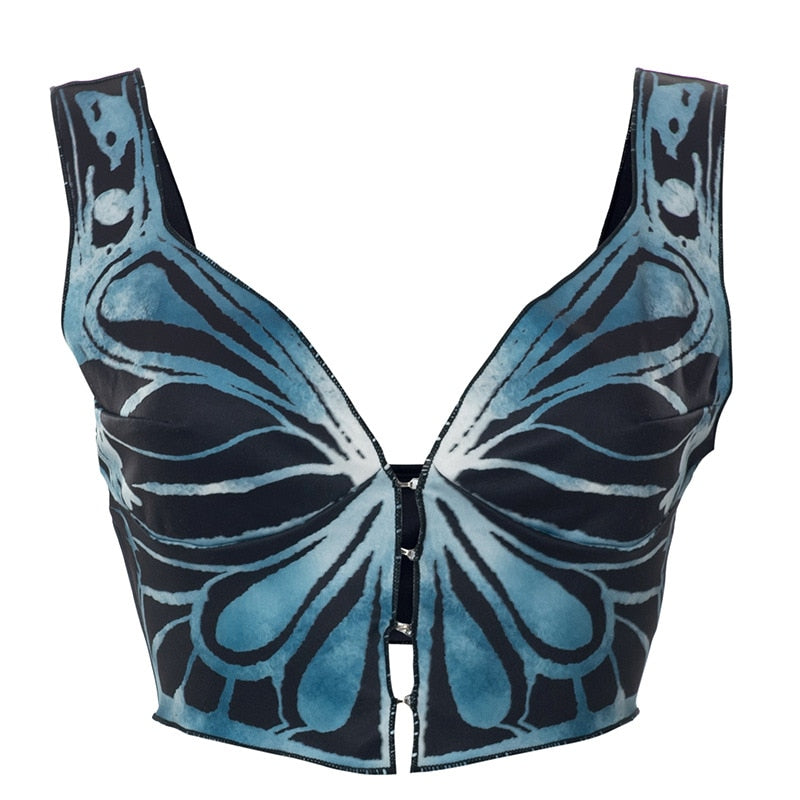 Fairy Grunge Butterfly Crop Top
