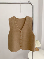 Casual Vintage Knit Sweater Vest