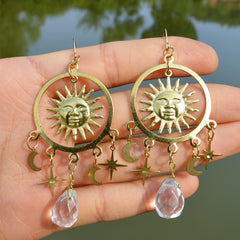 Crystal Teardrop Dangle Earrings