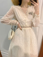 Fairycore Elegant Prom Voile Dress
