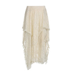 Ivory Cascade Lace Skirt