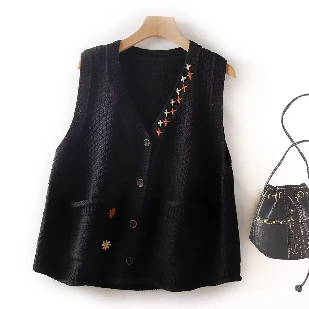 Cinnamon Stitch Crafted Vest