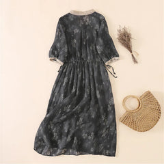 Black Printed Maxi Dress