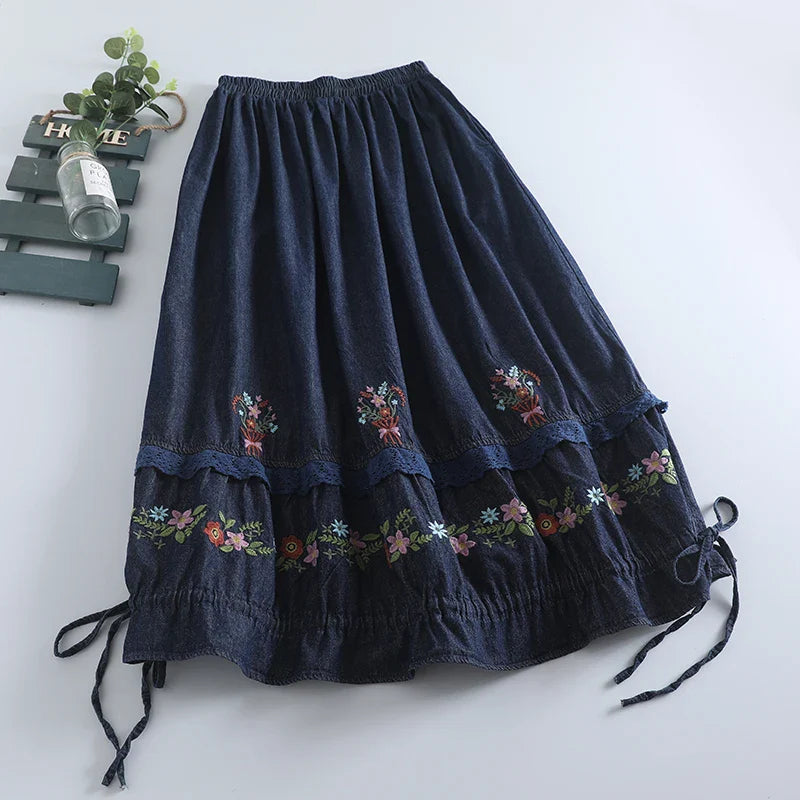 Boho Breeze Embroidered Skirts
