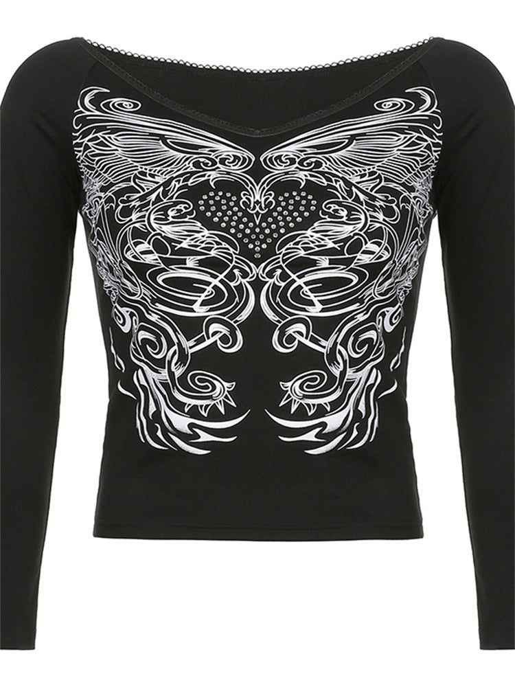 Fairy Grunge Floral Crop Top
