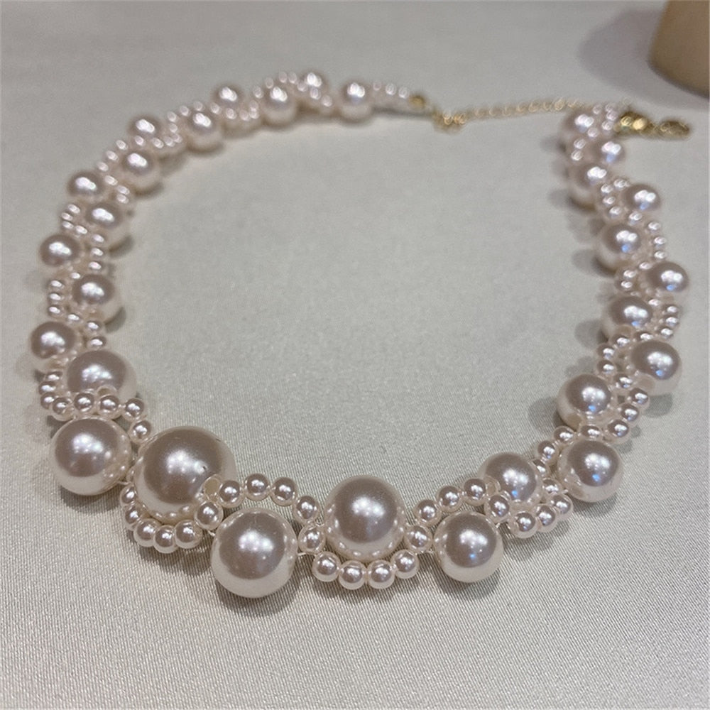 Fairy Three-layer Pearl Collar Choker