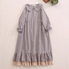 Country Check Ruffle Hem Dress
