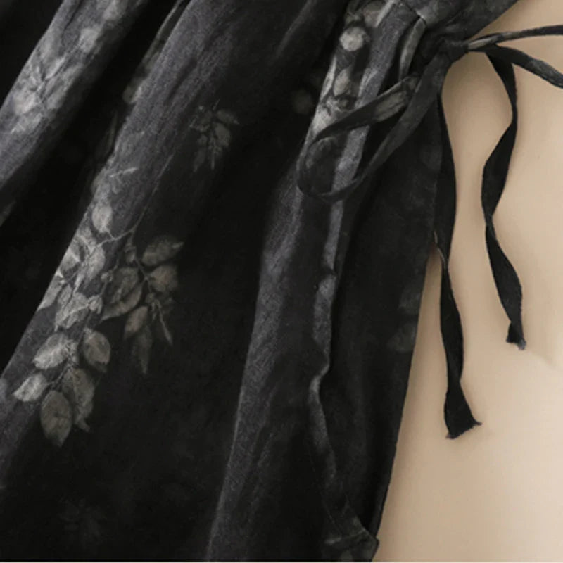 Black Printed Maxi Dress