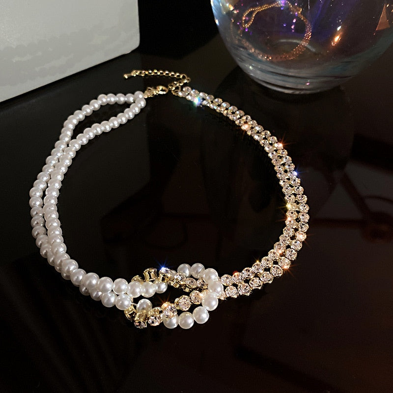 Fairy Three-layer Pearl Collar Choker