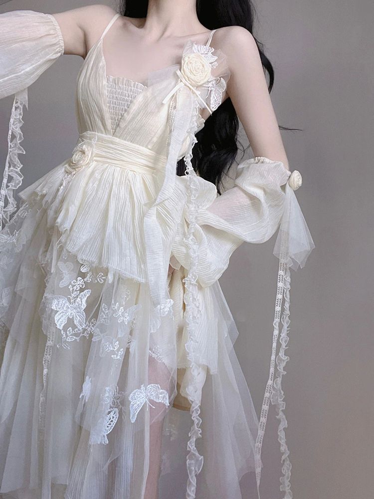 Elegant Floral Lace Vintage Dress