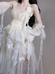 Elegant Floral Lace Vintage Dress