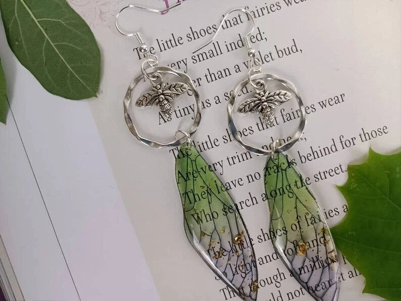 Bee Fairy Wings Earrings