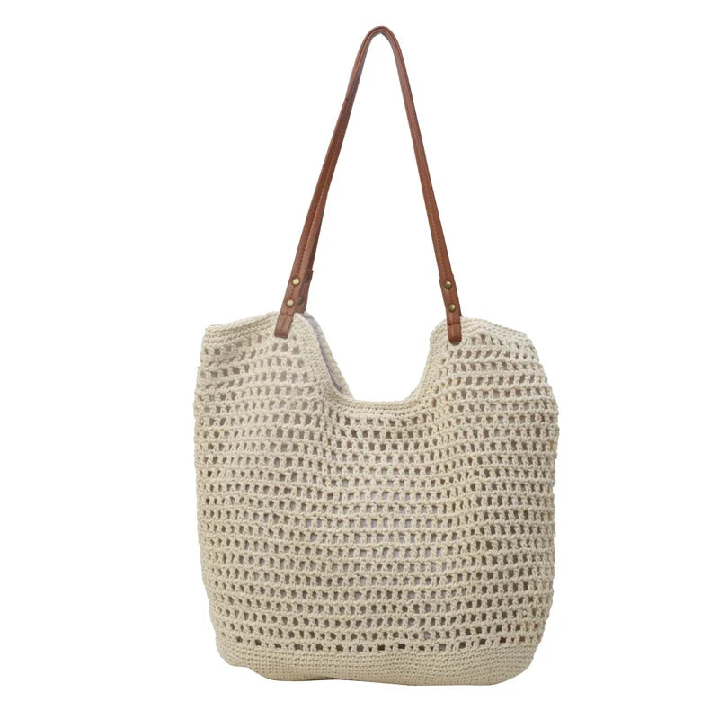 Elegant Boho Summer Woven Tote Bag