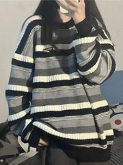 Grunge Striped Sweater
