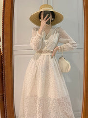 Fairycore Elegant Prom Voile Dress