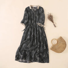 Black Printed Maxi Dress