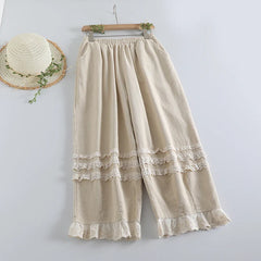 Embroidered Corduroy Pants