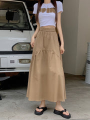 Korean Patchwork Maxi Skirt