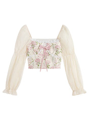Blossom Blush Puff-Sleeve Top